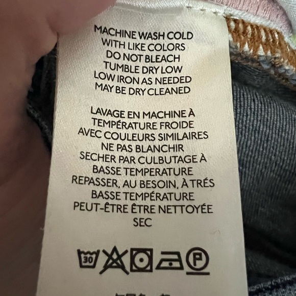 Anthropologie Pilcro Embroidered Boyfriend Jean Boho Slim Leg Crop Size 27 - Picture 13 of 15